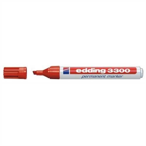 edding Permanentmarker 3300, Keilspitze, 1 - 5 mm, Schreibfarbe: rot