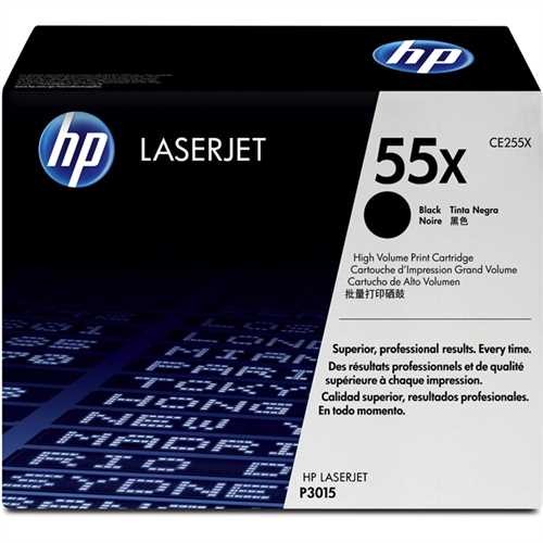 HP Toner, 55X, CE255X, original, schwarz, 12.500 Seiten