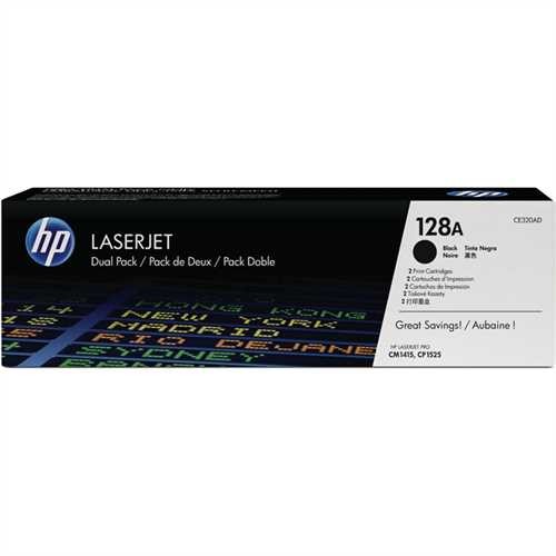 HP Toner 128A, CE320AD, original, schwarz, 2.000 Seiten (2 Stück)