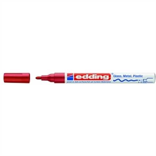 edding Lackmarker, 751, Rundspitze, 1 - 2 mm, Schreibfarbe: rot