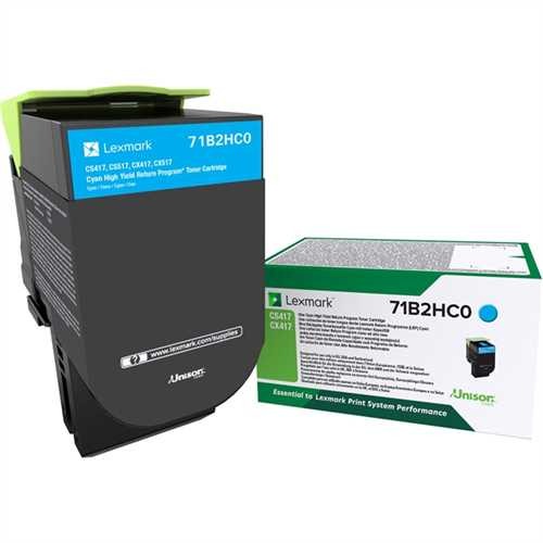 LEXMARK™ Toner Rückgabekassette, 71B2HC0, original, cyan, 3.500 Seiten