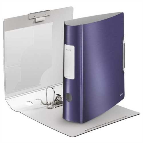 LEITZ Ordner Active Style, Polyfoam, SK-Rückenschild, mit Griffloch, A4, 82 mm, titanblau