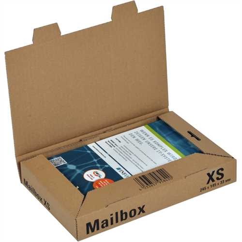 ColomPac Versandkarton MAILBOX, XS, 1wellig, B, 250 x 158 x 39 mm, innen: 245 x 145 x 33 mm, 56 g, b