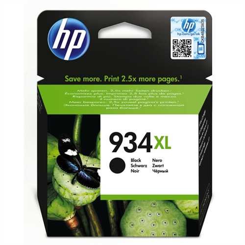 HP Tintenpatrone, 934XL, original, schwarz, 1.000 Seiten