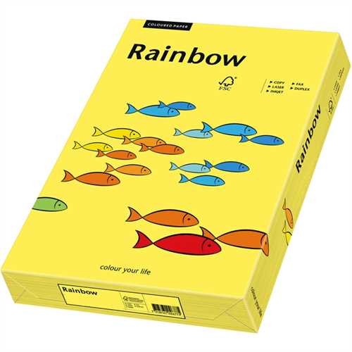 Rainbow Multifunktionspapier, A5, 80 g/m², gelb, intensiv (500 Blatt)