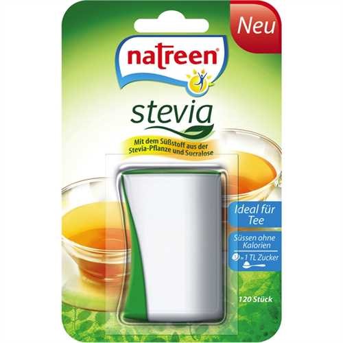 natreen Süßstoff stevia, Tabletten, Minispender (120 Stück)