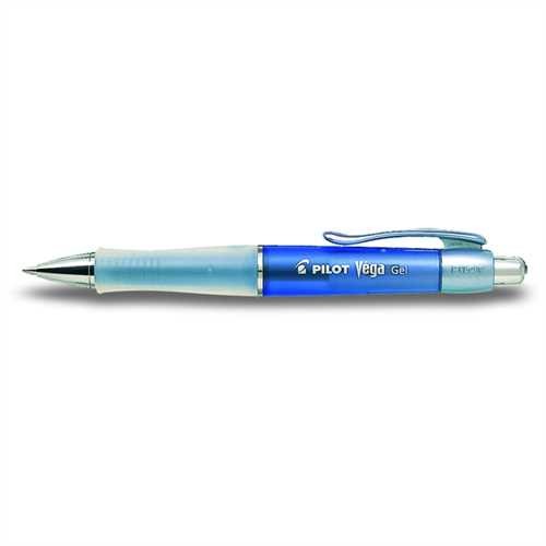 PILOT Gelschreiber Véga Gel BL-415V, Druckmechanik, 0,4 mm, Schaftfarbe: blau, transluzent, Schreibf