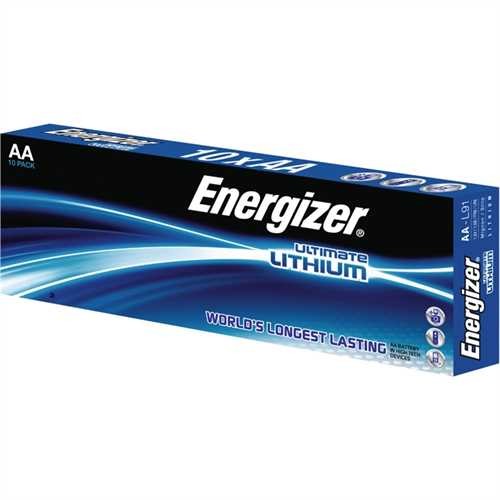 Energizer Batterie, Ultimate LITHIUM, Mignon, AA, LR6, 1,5 V (10 Stück)