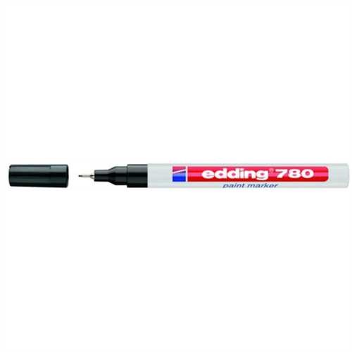 edding Lackmarker 780, Einweg, Rundspitze, 0,8 mm, Schreibfarbe: schwarz