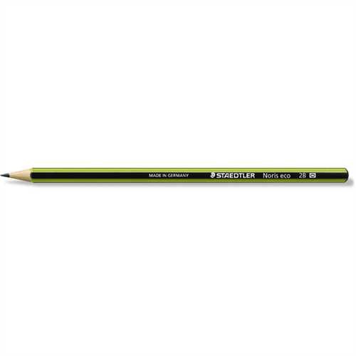 STAEDTLER Bleistift, Noris eco, 2B, Schaftfarbe: schwarz/grün (12 Stück)