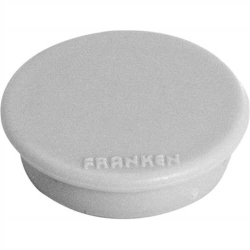 FRANKEN HM30 12 - Runde Haftmagnete, Ø 32 mm, Tragfähigkeit: 800 g, grau, 10 Stück