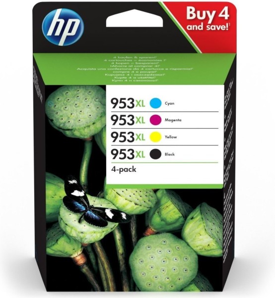 HP 953XL Multipack Schwarz / Cyan / Magenta / Gelb (3HZ52AE MCVP 01)