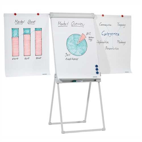 Flipchart-Tafel Deluxe Standard, 67,5 x 58 cm, 8 kg, 67 x 95 cm, hellgrau