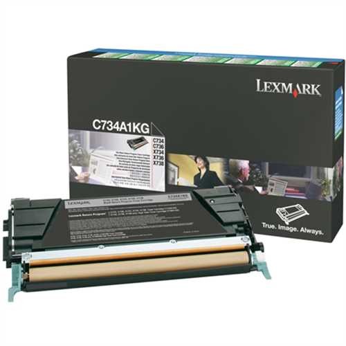 LEXMARK™ Toner Rückgabekassette, C734A1KG, original, schwarz, 8.000 Seiten