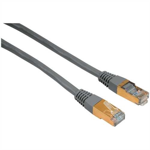 hama Patchkabel CAT 5e, 2 x RJ-45 - Stecker/Stecker, Länge: 10 m, grau