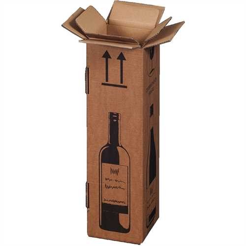 smartboxpro Versandkarton, für 1 Flasche, Kartoneinsatz, 120 x 120 x 444 mm, innen: 105 x 105 x 420