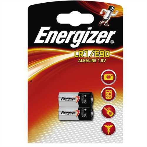 Energizer Batterie, ALKALINE, Alkaline, LR1/E90, 1,5 V (2 Stück)