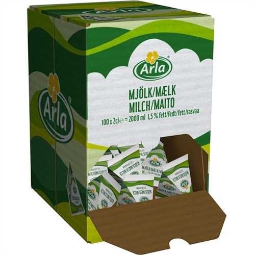 Arla H-Milch, 1,5 %, Spenderkarton, 100 x 20 ml (2.000 ml)