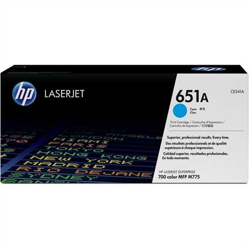 HP Toner, 651A, CE341A, original, cyan, 16.000 Seiten