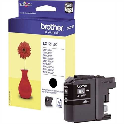 brother Tintenpatrone, LC-121BK, original, schwarz, 300 Seiten