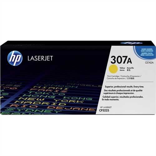 HP Toner, CE742A, original, gelb, 7.300 Seiten