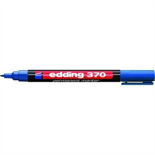 edding Permanentmarker 370, Rundspitze, 1 mm, Schreibfarbe: blau