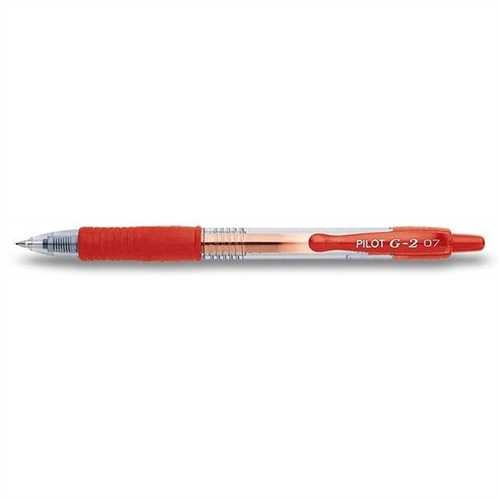 PILOT Gelschreiber BL-G2 07, Druckmechanik, 0,4 mm, Schreibfarbe: rot