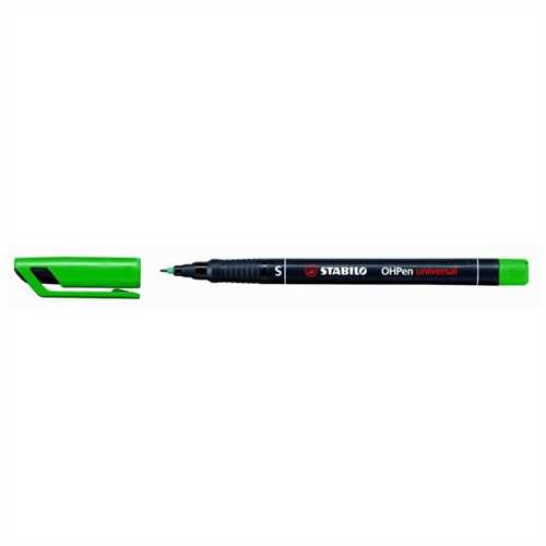 STABILO OH-Stift OHPen universal, S, nachfüllbar, permanent, Rundspitze, 0,4 mm, Schaftfarbe: schwar