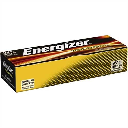 Energizer Batterie, INDUSTRIAL, E-Block, 6LR61, 9 V (12 Stück)