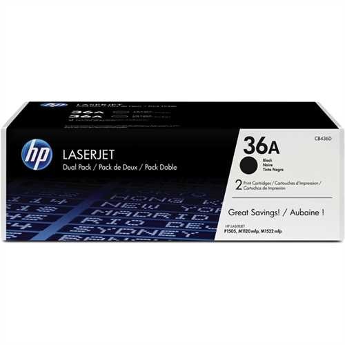 HP Toner 36A, CB436AD, original, schwarz, 2.000 Seiten (2 Stück)