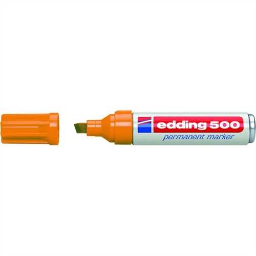 edding Permanentmarker 500, Keilspitze, 2 - 7 mm, Schreibfarbe: orange