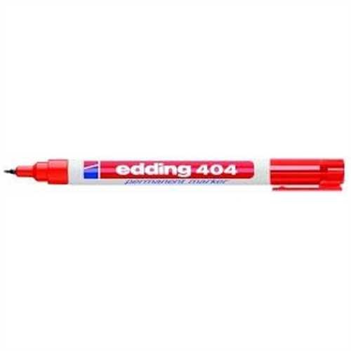 edding Permanentmarker 404, Rundspitze, 0,75 mm, Schreibfarbe: rot