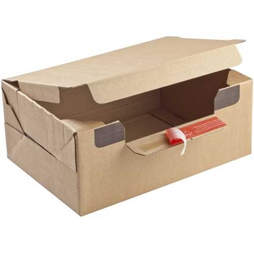 ColomPac Versandkarton Return Box, M, Wellpappe, 1wellig, B, 300 x 200 x 150 mm, innen: 282 x 191 x