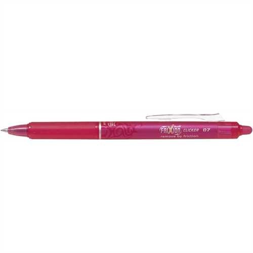 PILOT Tintenkugelschreiber FRIXION ball CLICKER BLRT-FR7, 0,4 mm, Schreibfarbe: pink