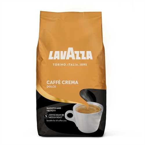 LAVAZZA Kaffee, caffècrema Dolce, weich & mild, ganze Bohne, Beutel (1 kg)