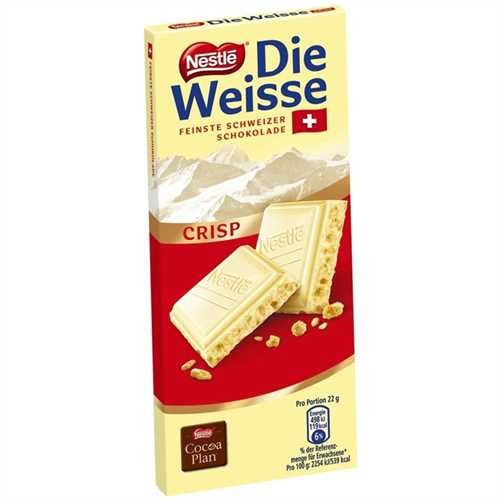 Nestlé Schokoladentafel, 100 g, DIE WEISSE Crisp (100 g)