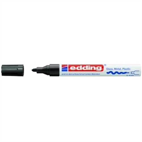 edding Lackmarker, 750, Rundspitze, 2 - 4 mm, Schreibfarbe: schwarz