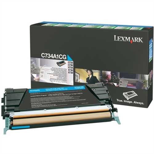 LEXMARK™ Toner Rückgabekassette, C734A1CG, original, cyan, 6.000 Seiten