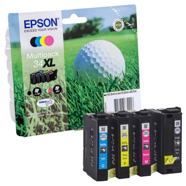 EPSON 34XL / T3476XL schwarz, cyan, magenta, gelb Druckerpatronen, 4er-Set