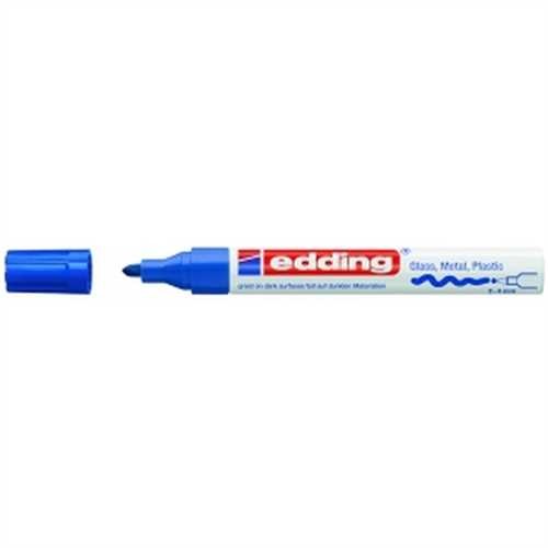 edding Lackmarker, 750, Rundspitze, 2 - 4 mm, Schreibfarbe: blau