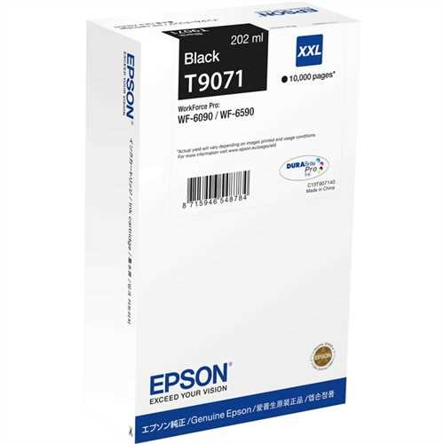 EPSON Tintenpatrone, T9071, XXL, original, schwarz, 202 ml, 10.000 Seiten