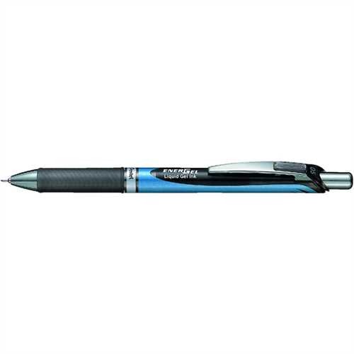 Pentel Gelschreiber ENERGEL BLN75 Xm retractable, Druckmechanik, 0,25 mm, Schreibfarbe: schwarz