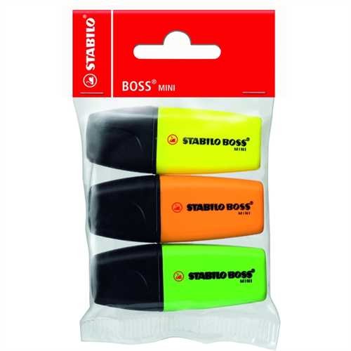 STABILO Textmarker BOSS MINI, Einweg, Keilspitze, 2 - 5 mm, Schaftfarbe: in Schreibfarbe, Schreibfar