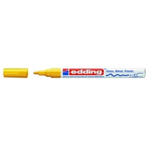 edding Lackmarker, 751, Rundspitze, 1 - 2 mm, Schreibfarbe: gelb