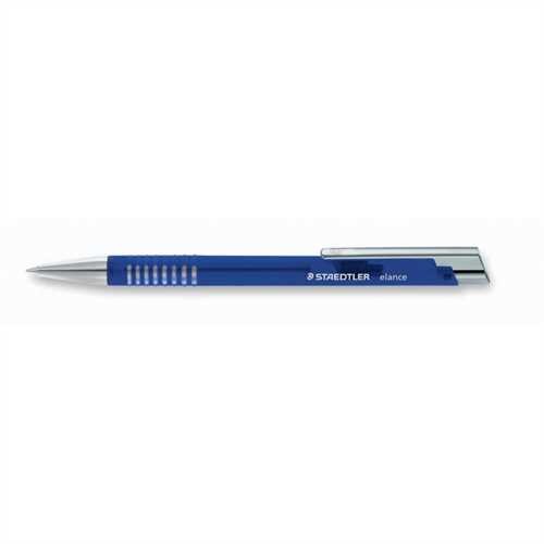 STAEDTLER Kugelschreiber elance, nachfüllbar, Druckmechanik, M, Schaftfarbe: blau, Schreibfarbe: bla