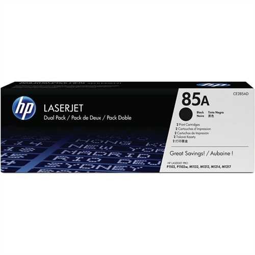 HP Toner, 85A, CE285AD, original, schwarz, 1.600 Seiten (2 Stück)