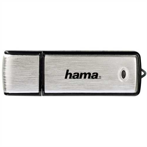 hama USB-Stick Fancy, USB 2.0, 8 GB, Lesegeschwindigkeit: 10 MB/s, 68 x 8 x 20 mm, silber/schwarz