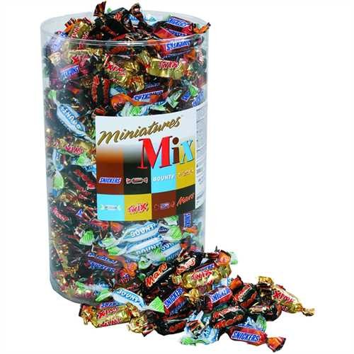 Mars Schokoladenriegel Mix, miniatures™, Klarsichtdose (3 kg)