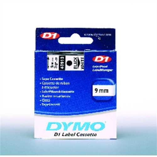 DYMO Schriftbandkassette, D1, 9 mm x 7 m, schwarz auf weiß