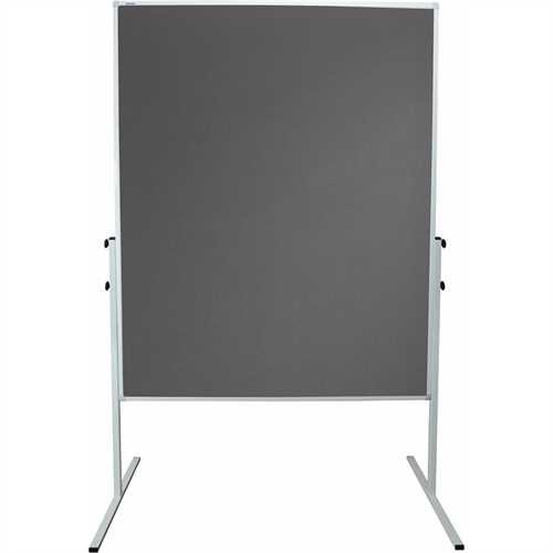 Franken Moderationstafel X-tra Line, 120 x 150 cm, grau/Filz, grau/Filz